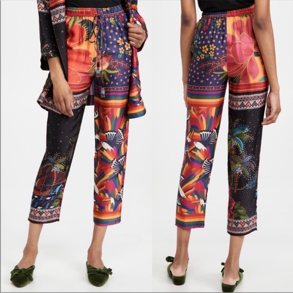 FARM Rio Multicolor Mixed Scarves Drawstring Pant - Picture 4 of 6